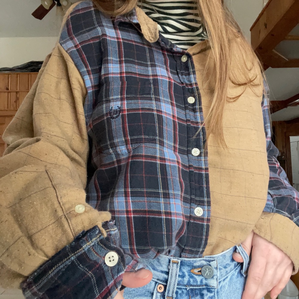 Upcycled Hand-Crafted Split Flannel - image 1